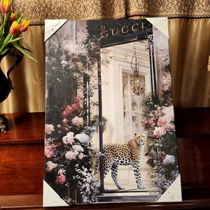 🔥Leopard Glitter Canvas Glamor Home Decor  Wall Art
